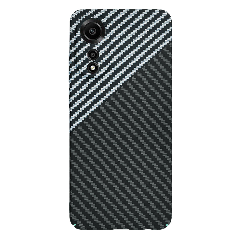 Custodia per Oppo A78 4G, Techsuit, Carbonite FiberShell, Nero Grigio