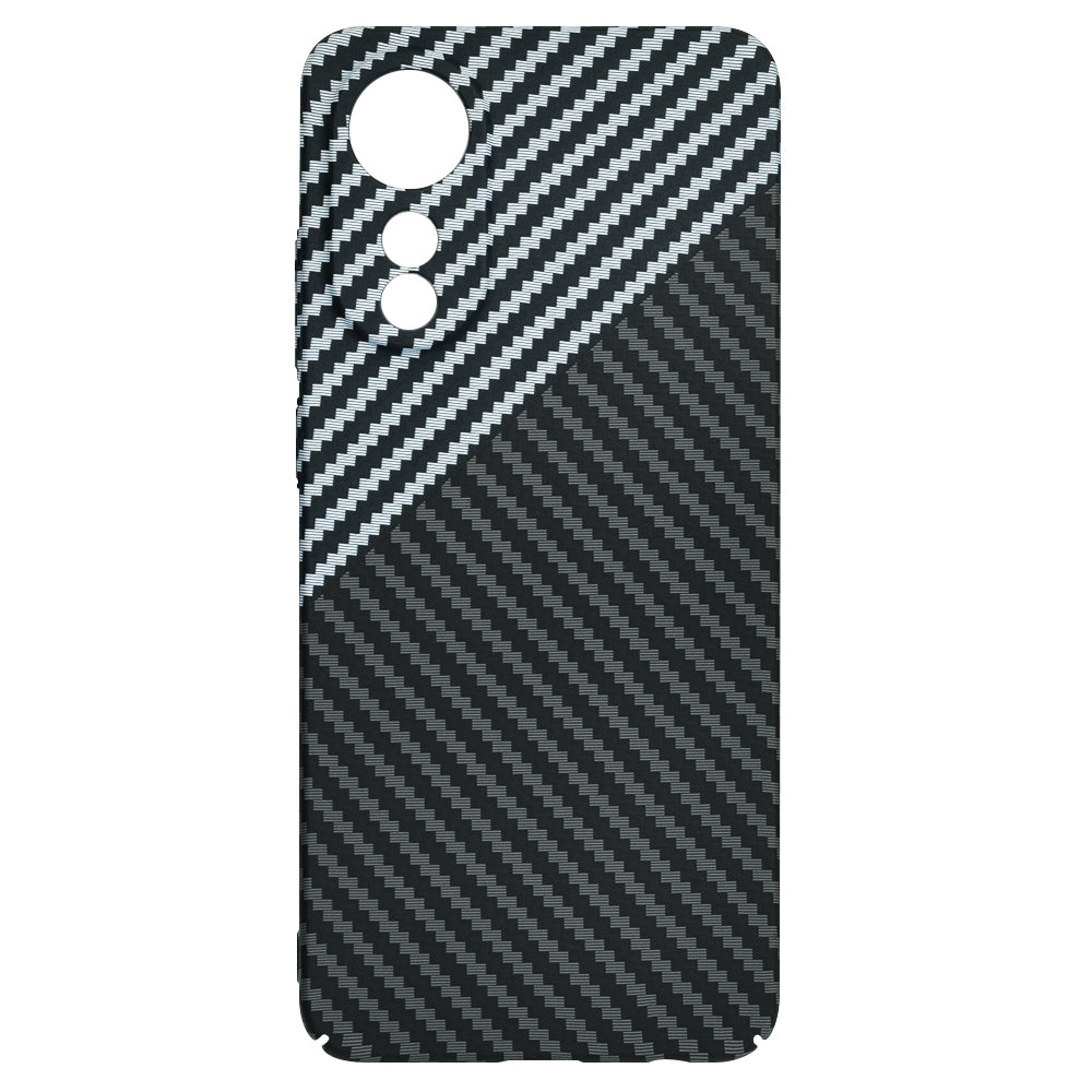 Custodia per Oppo A78 4G, Techsuit, Carbonite FiberShell, Nero Grigio