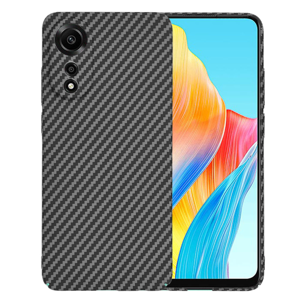 Custodia per Oppo A78 4G, Techsuit, Carbonite FiberShell, Nera