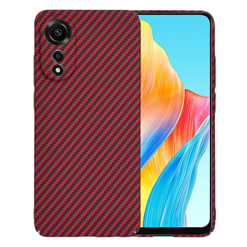 Custodia per Oppo A78 4G, Techsuit, Carbonite FiberShell, Rossa
