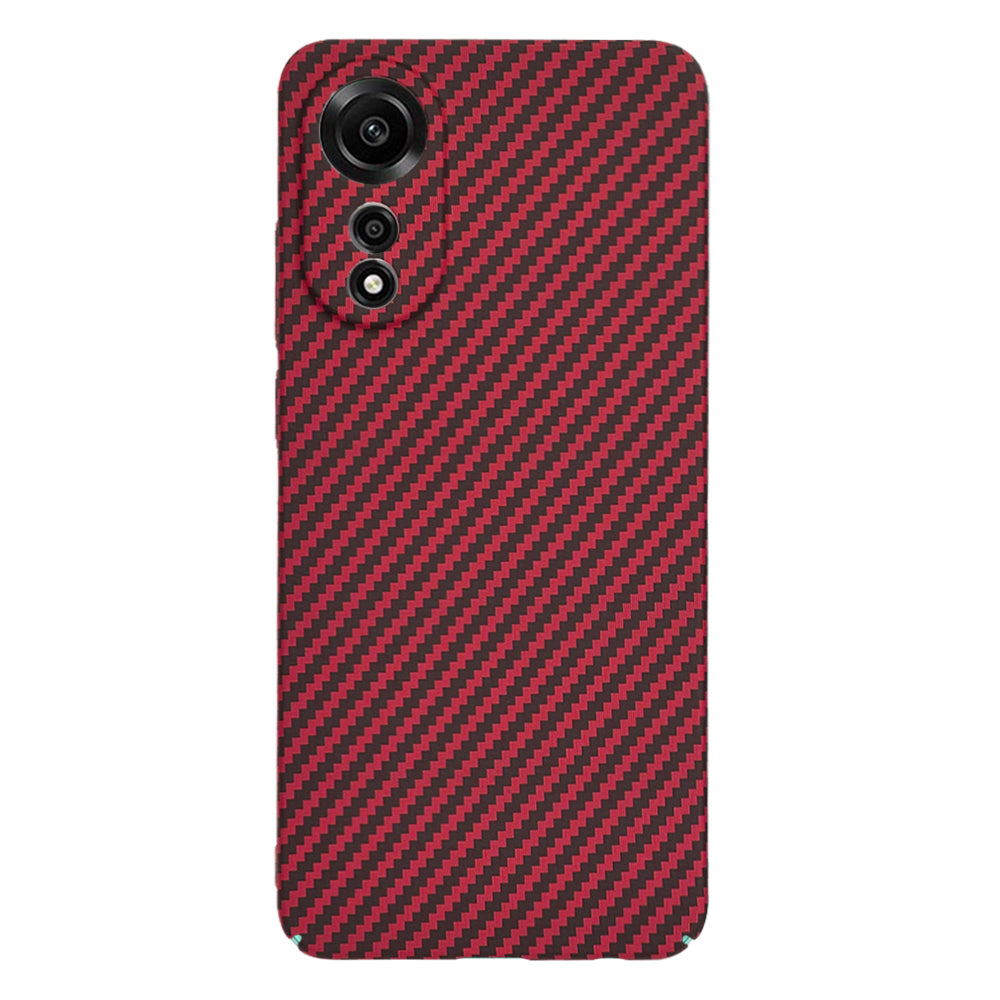Custodia per Oppo A78 4G, Techsuit, Carbonite FiberShell, Rossa