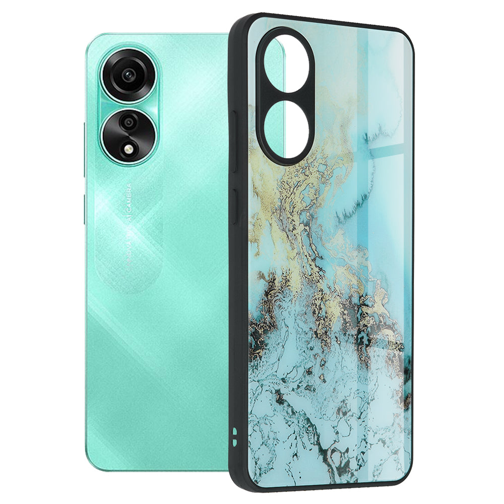 Custodia per Oppo A78 4G, Techsuit, Glaze, Blu