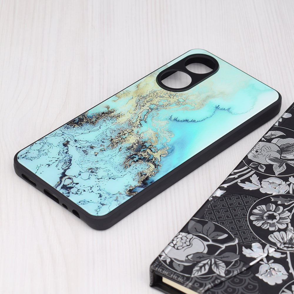 Custodia per Oppo A78 4G, Techsuit, Glaze, Blu