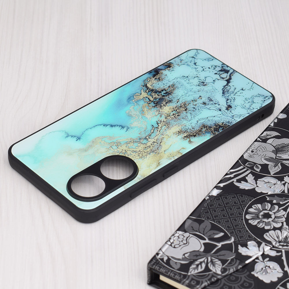 Custodia per Oppo A78 4G, Techsuit, Glaze, Blu