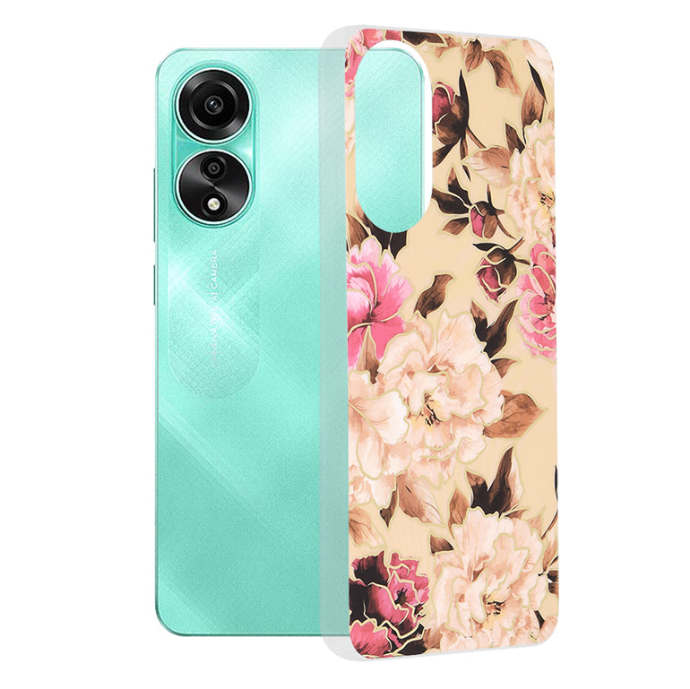 Custodia per Oppo A78 4G, Techsuit, Marble, Beige