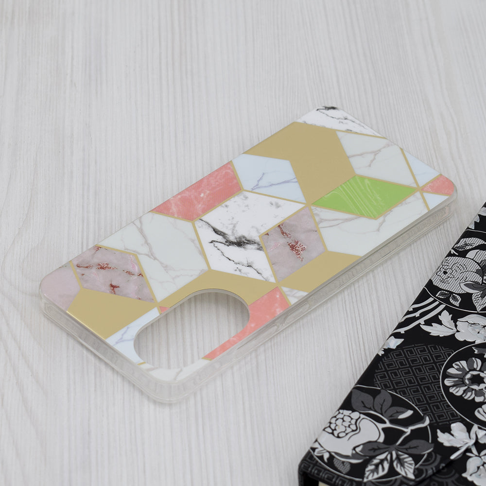Custodia per Oppo A78 4G, Techsuit, Marble, Viola