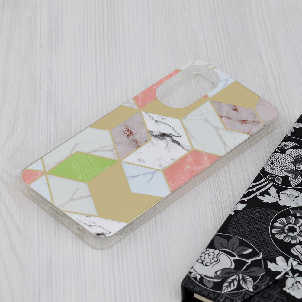 Custodia per Oppo A78 4G, Techsuit, Marble, Viola