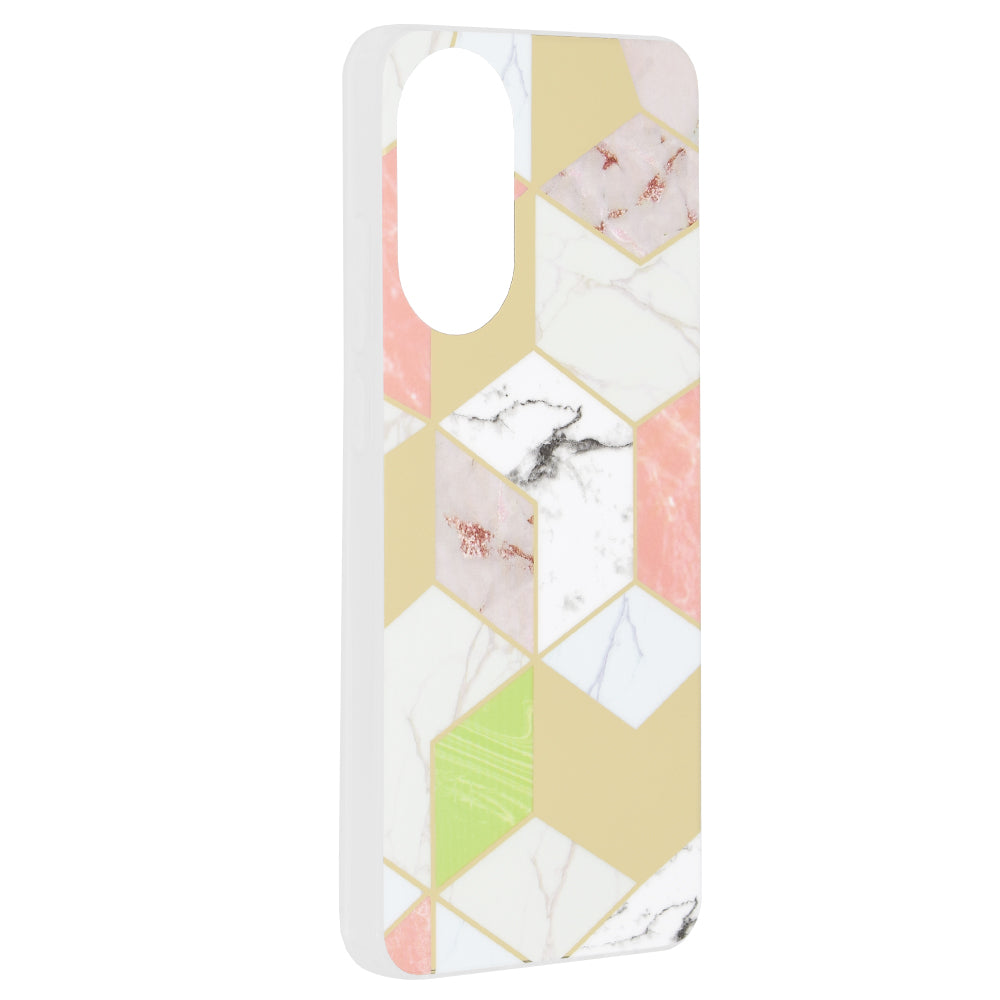 Custodia per Oppo A78 4G, Techsuit, Marble, Viola