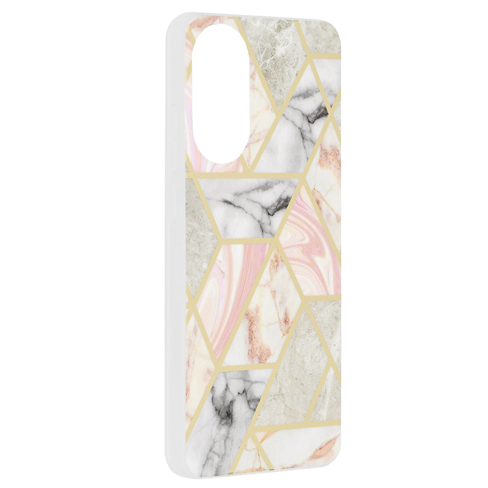 Custodia per Oppo A78 4G, Techsuit, Marble, Rosa