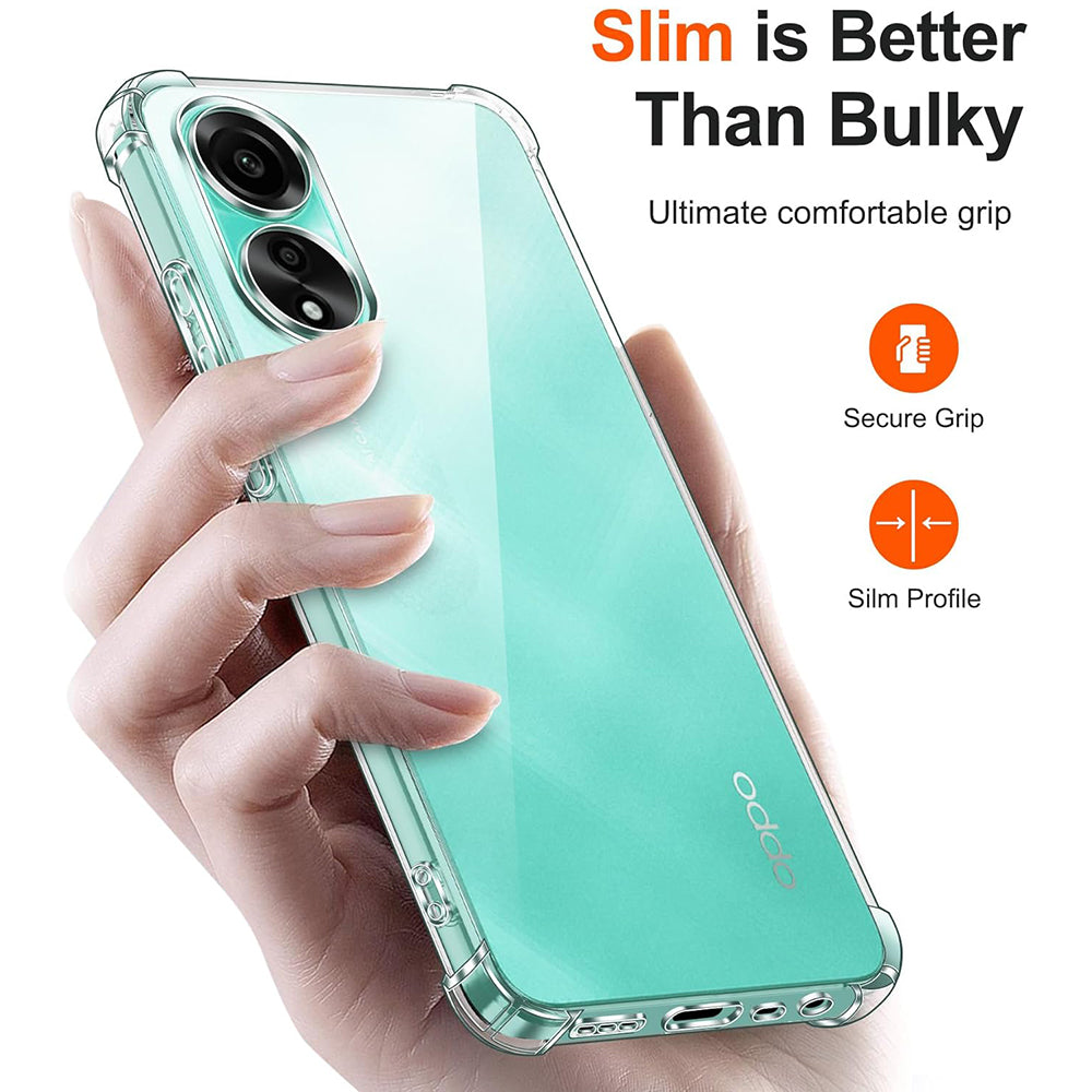 Custodia per Oppo A78 4G, Techsuit, Shockproof Clear, Trasparente
