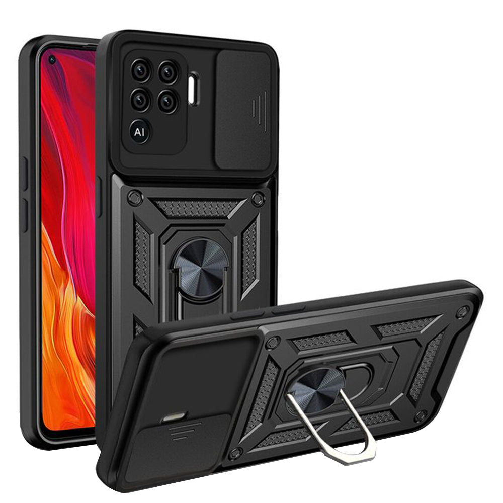 Custodia per Oppo A94 / Reno5 Lite, Techsuit, CamShield, Nera