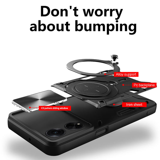 Custodia per Oppo A98, Techsuit, CamGuard Pro, Nera