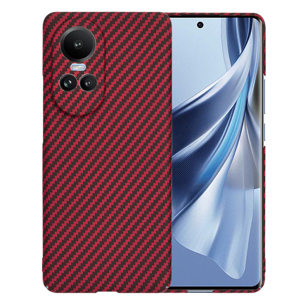 Custodia per Oppo Reno10 / Reno10 Pro, Techsuit, Carbonite FiberShell, Rossa