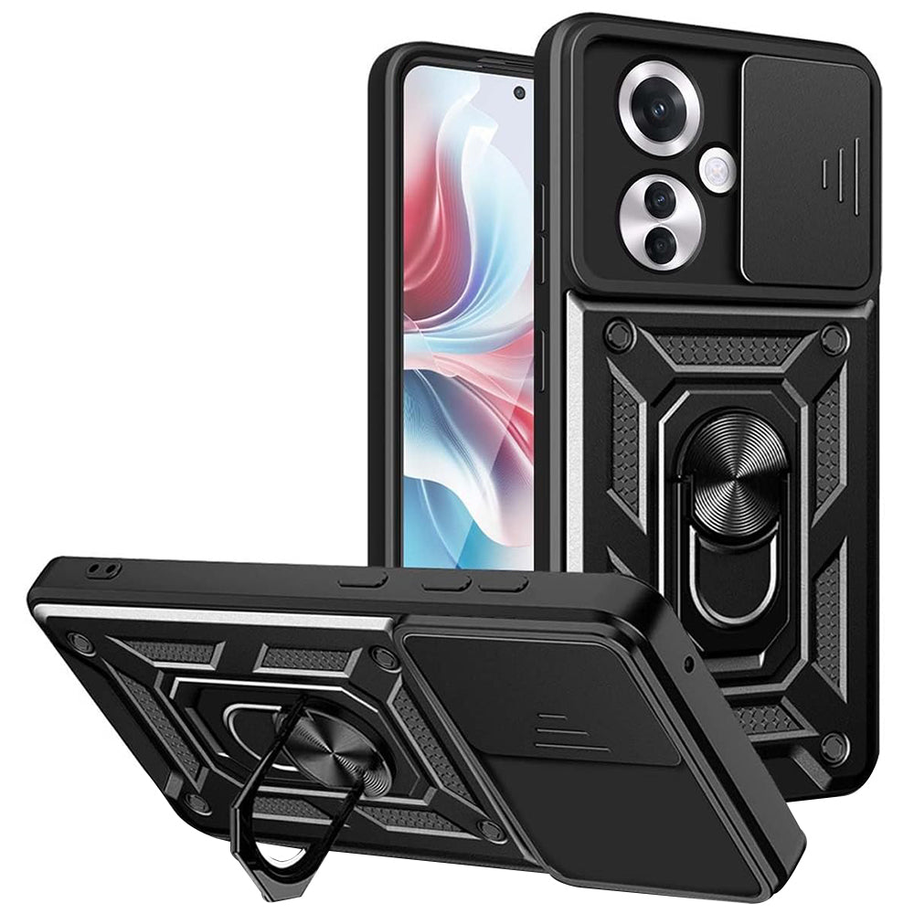 Custodia per Oppo Reno11 F, Techsuit, CamShield, Nera
