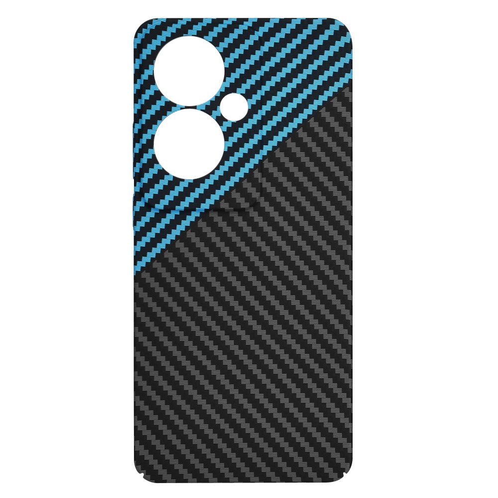 Custodia per Oppo Reno11 F, Techsuit, Carbonite FiberShell, Nero Bleu