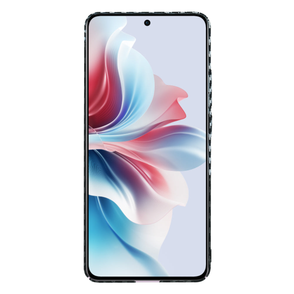 Custodia per Oppo Reno11 F, Techsuit, Carbonite FiberShell, Nero Grigio