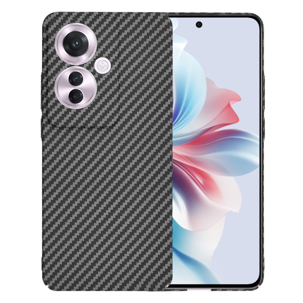 Custodia per Oppo Reno11 F, Techsuit, Carbonite FiberShell, Nera