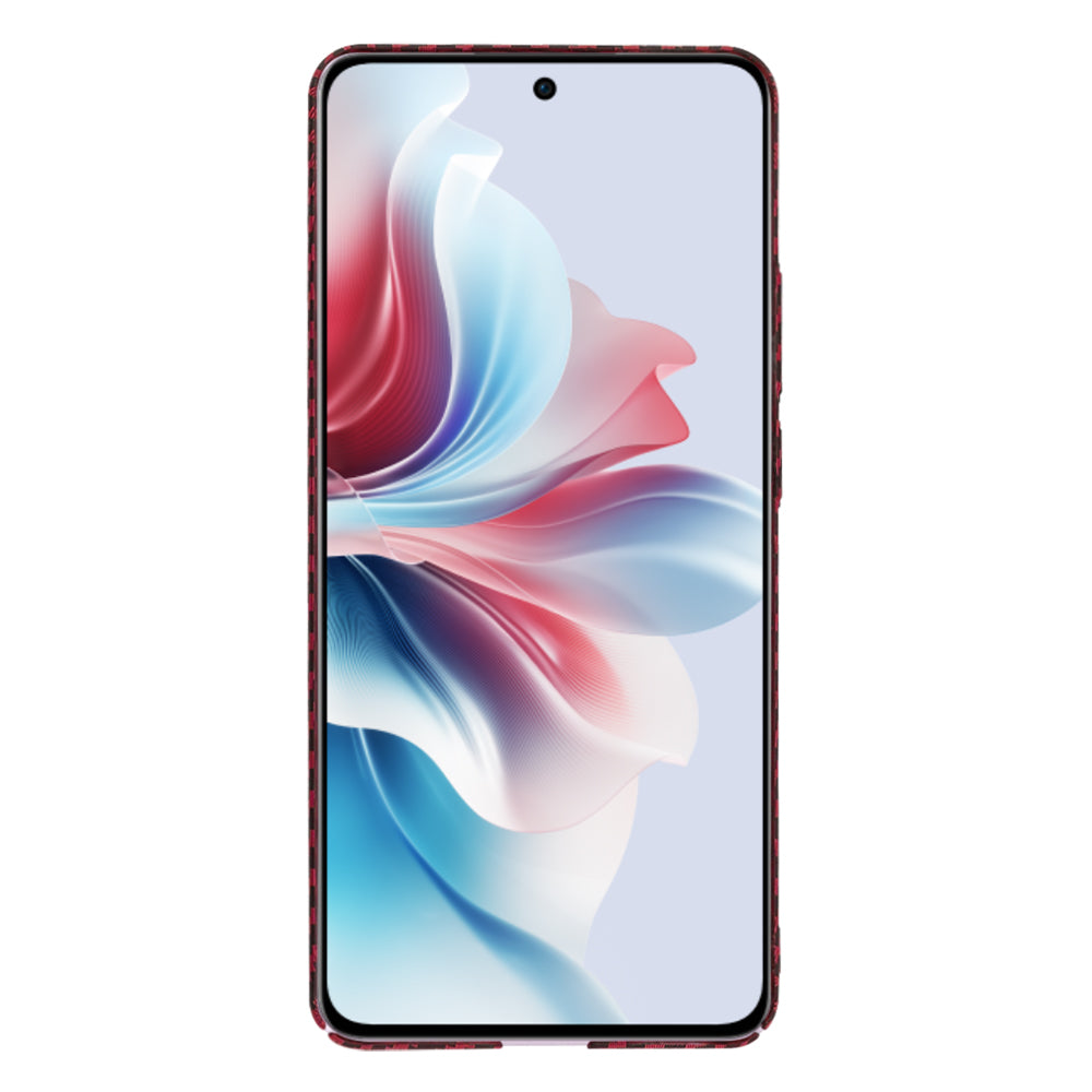 Custodia per Oppo Reno11 F, Techsuit, Carbonite FiberShell, Rossa