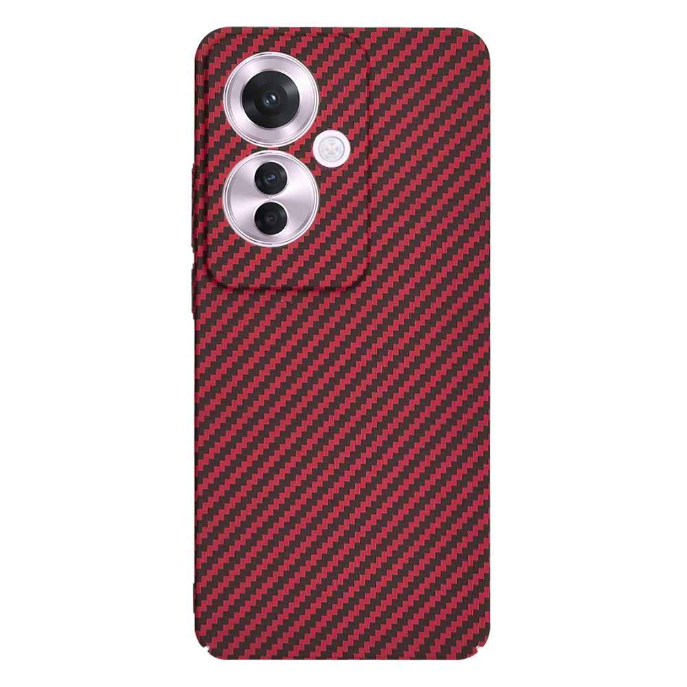 Custodia per Oppo Reno11 F, Techsuit, Carbonite FiberShell, Rossa