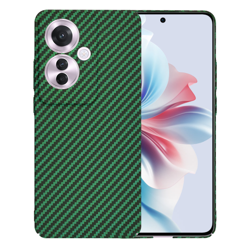 Custodia per Oppo Reno11 F, Techsuit, Carbonite FiberShell, Verde