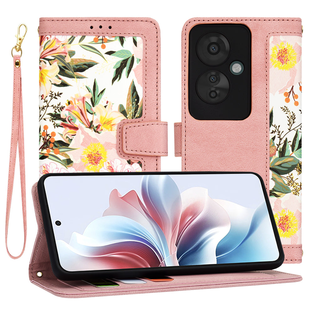 Custodia per Oppo Reno11 F, Techsuit, FlipCraft, Rosa