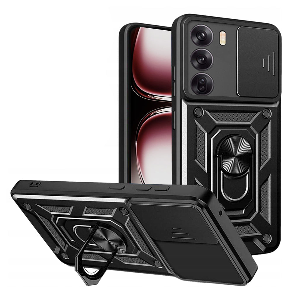 Custodia per Oppo Reno12 Pro, Techsuit, CamShield, Nera