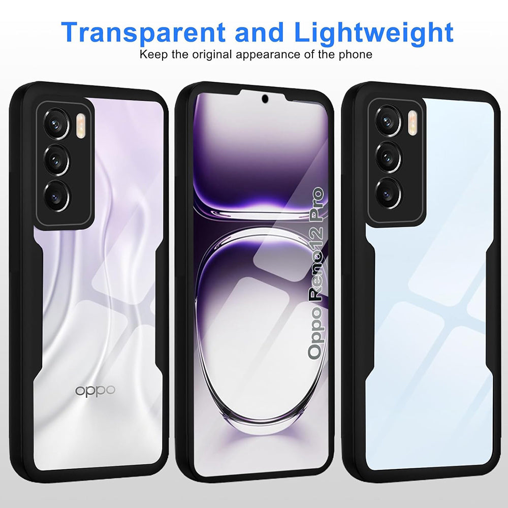 Custodia per Oppo Reno12 Pro, Techsuit, ColorVerse 360, Nera