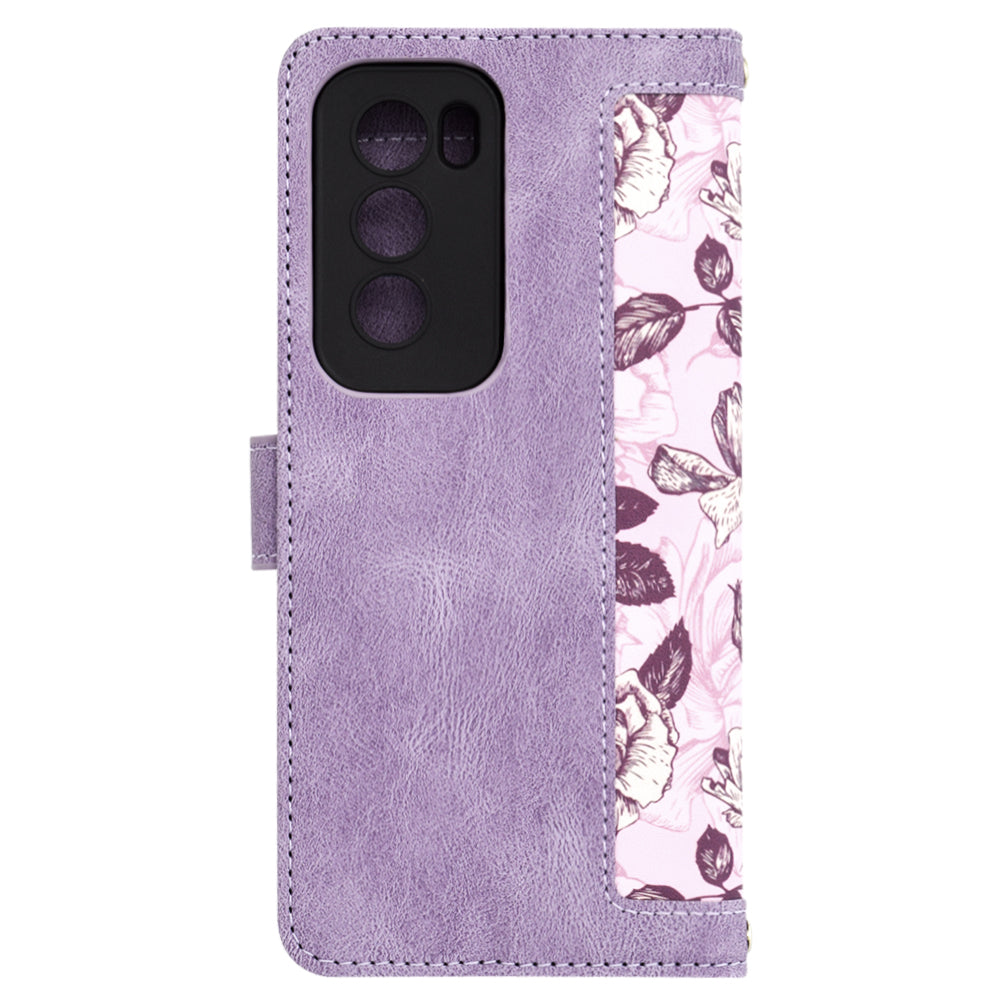 Custodia per Oppo Reno12 Pro, Techsuit, FlipCraft, Viola