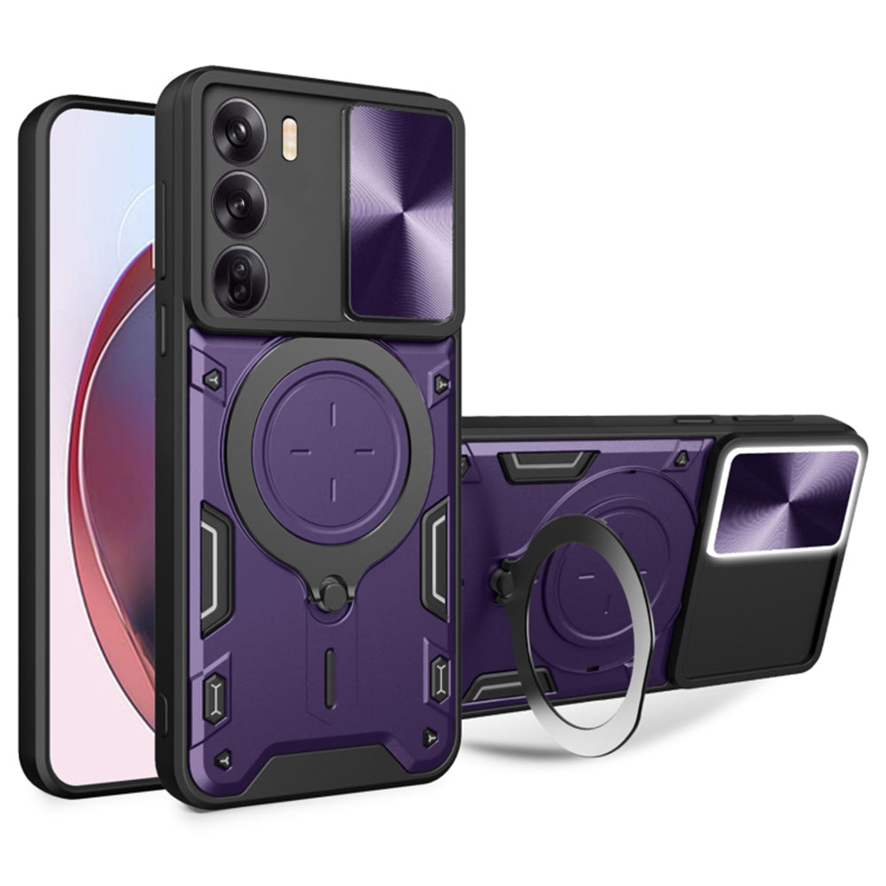 Custodia per Oppo Reno12, Techsuit, CamGuard Pro, Viola