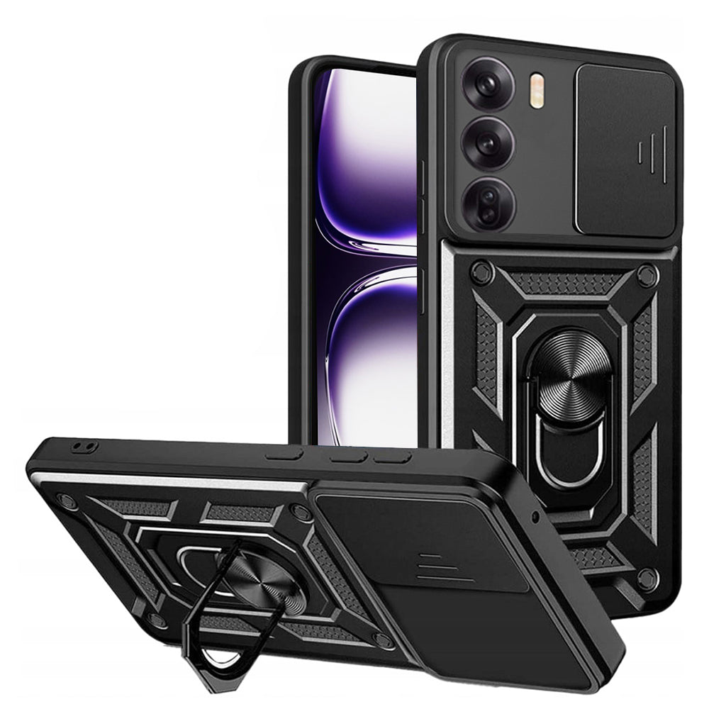 Custodia per Oppo Reno12, Techsuit, CamShield, Nera