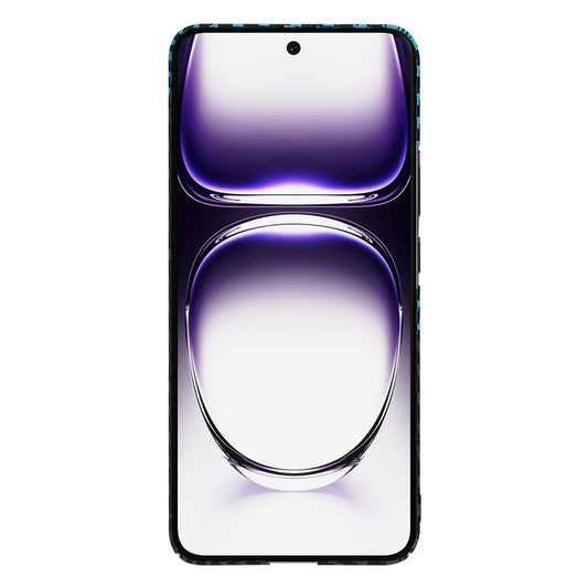 Custodia per Oppo Reno12, Techsuit, Carbonite FiberShell, Nero Bleu