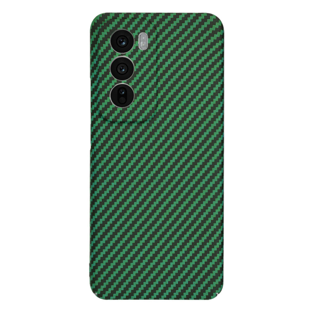 Custodia per Oppo Reno12, Techsuit, Carbonite FiberShell, Verde