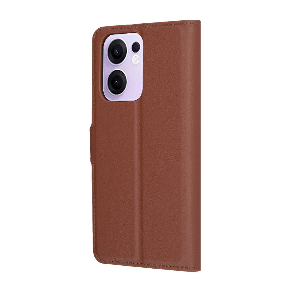 Custodia per Oppo Reno13 FS 5G / Reno13 F 4G / Reno13 F, Techsuit, Leather Folio, Marrone