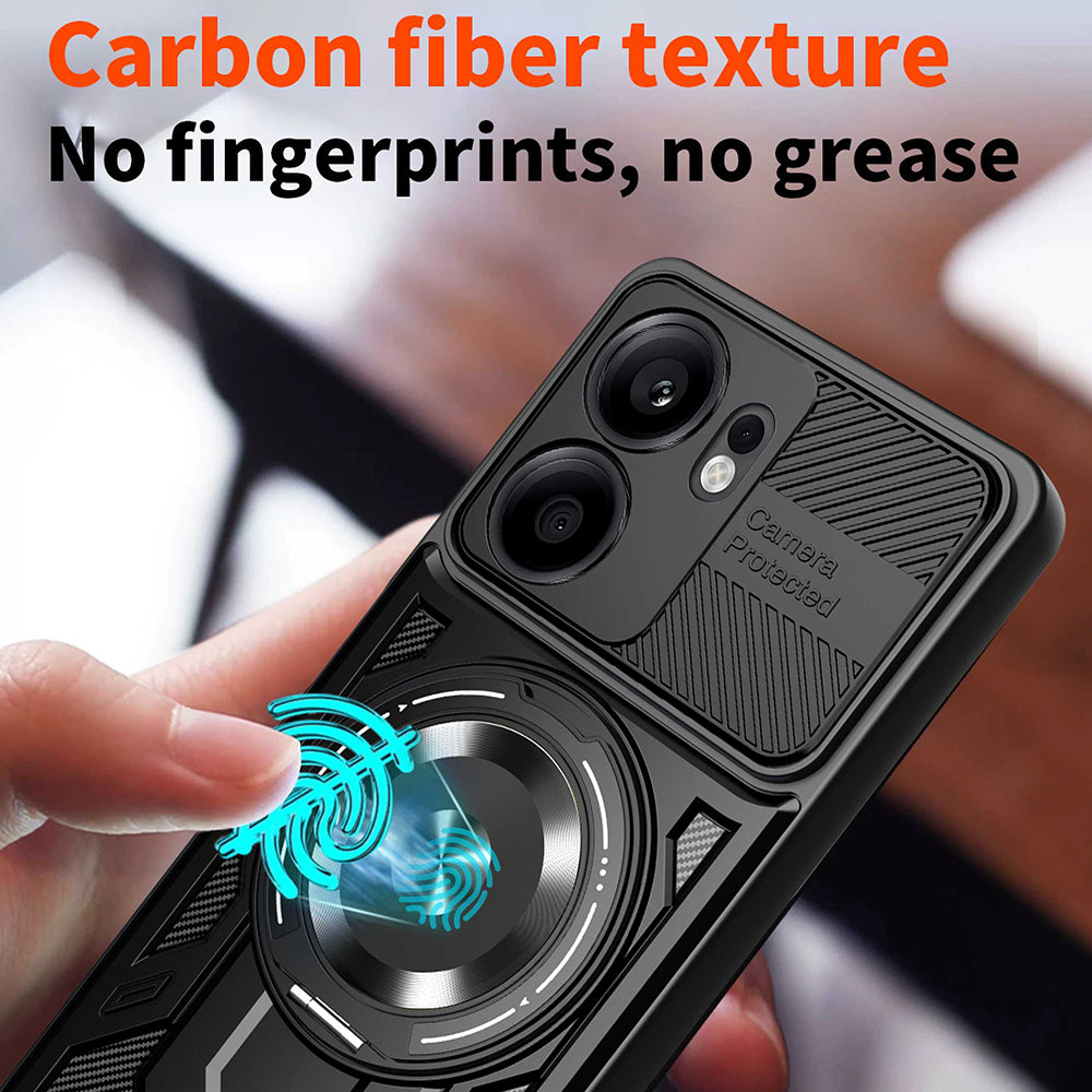 Custodia per Oppo Reno13 FS 5G / Reno13 F 4G / Reno13 F, Techsuit, RuggedCam, Nera