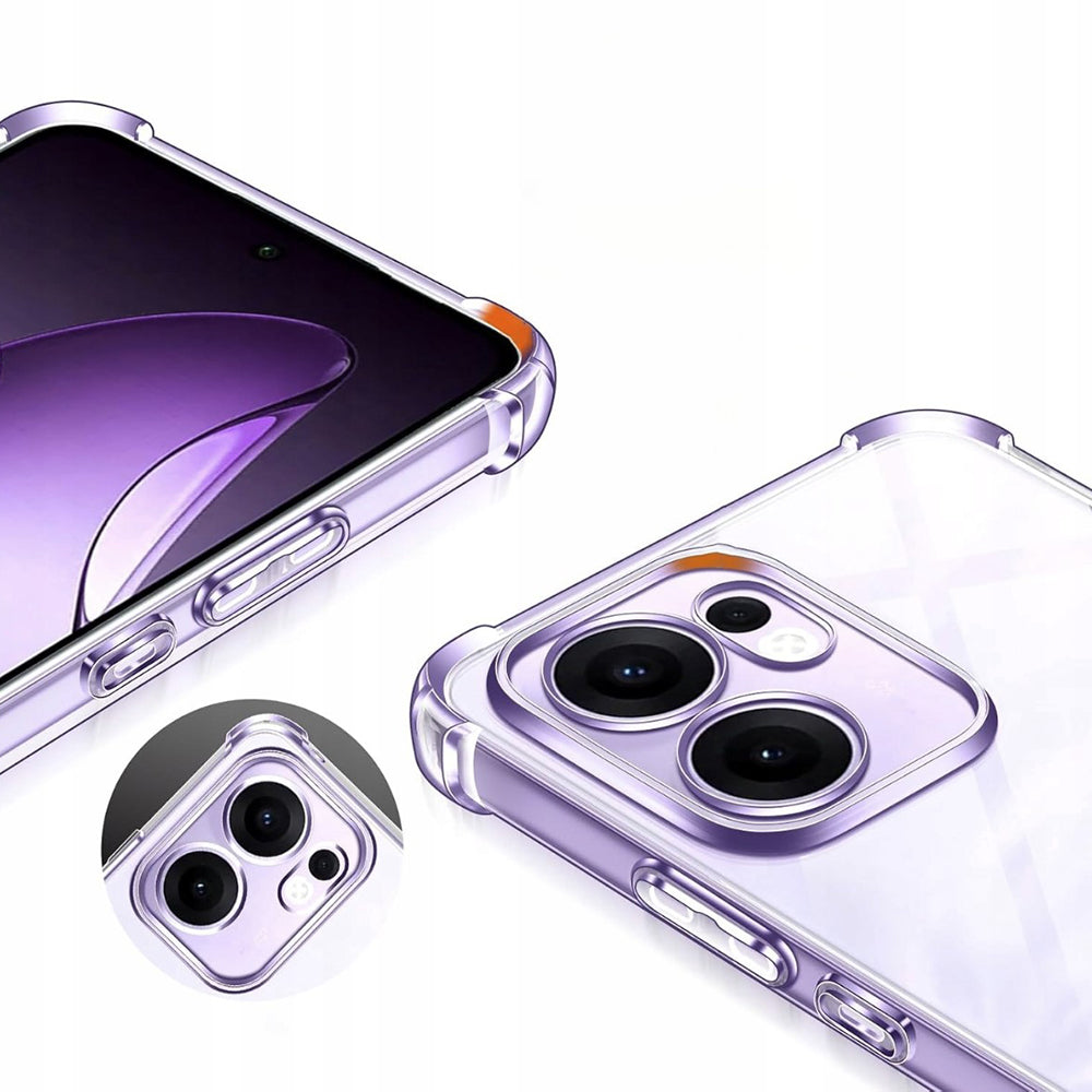 Custodia per Oppo Reno13 FS 5G / Reno13 F 4G / Reno13 F, Techsuit, Shockproof Clear, Trasparente