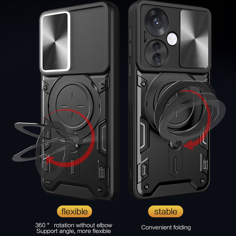 Custodia per Oppo Reno13 Pro, Techsuit, CamGuard Pro, Rosa Dorato