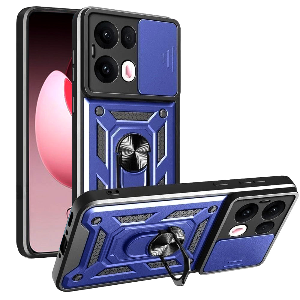 Custodia per Oppo Reno13 Pro, Techsuit, CamShield, Blu