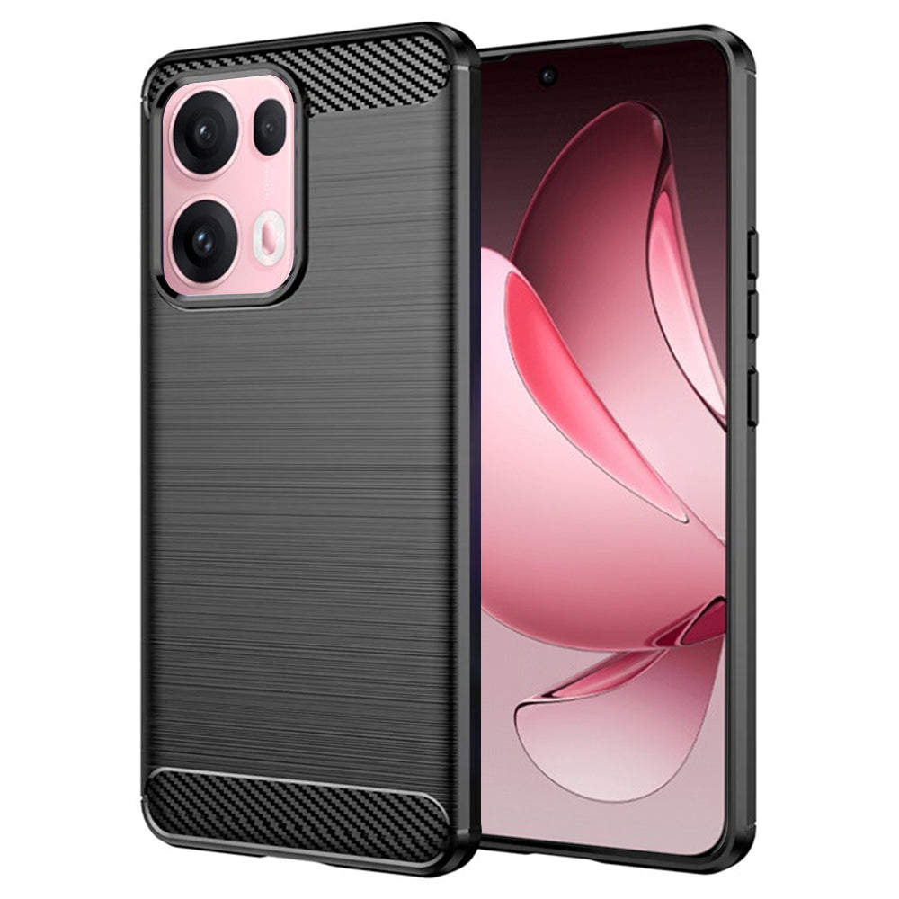 Custodia per Oppo Reno13 Pro, Techsuit, Carbonio, Nera