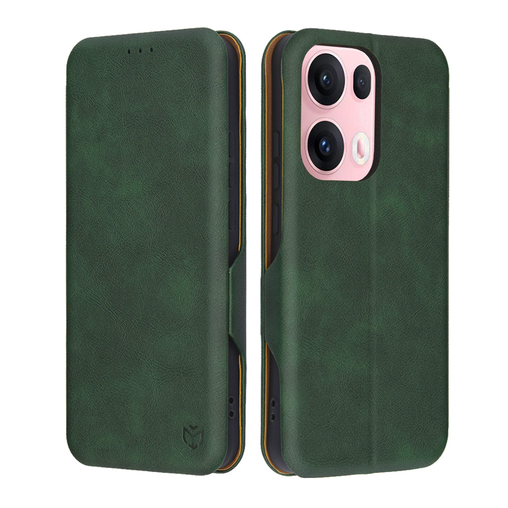Custodia per Oppo Reno13 Pro, Techsuit, Safe Wallet Plus, Verde