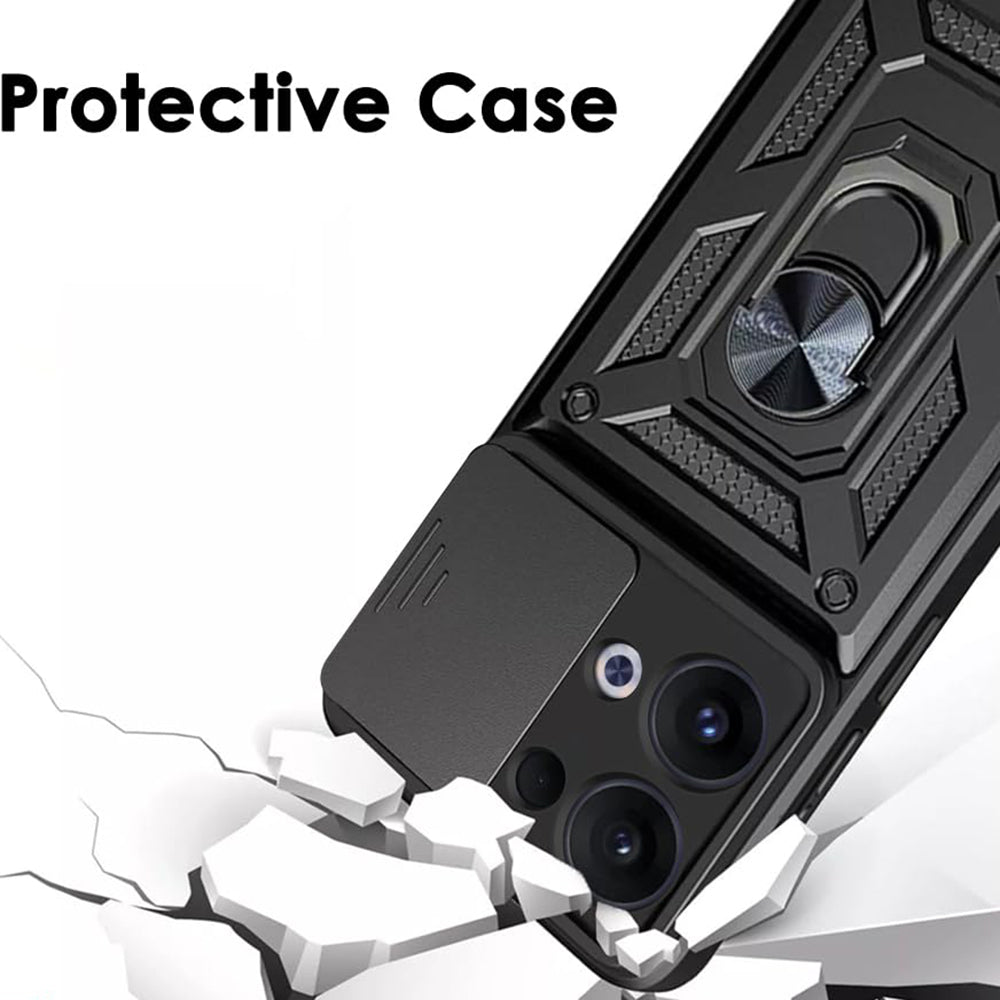 Custodia per Oppo Reno13, Techsuit, CamShield, Nera