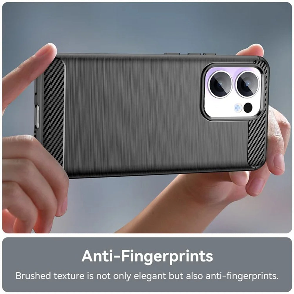 Custodia per Oppo Reno13, Techsuit, Carbonio, Nera