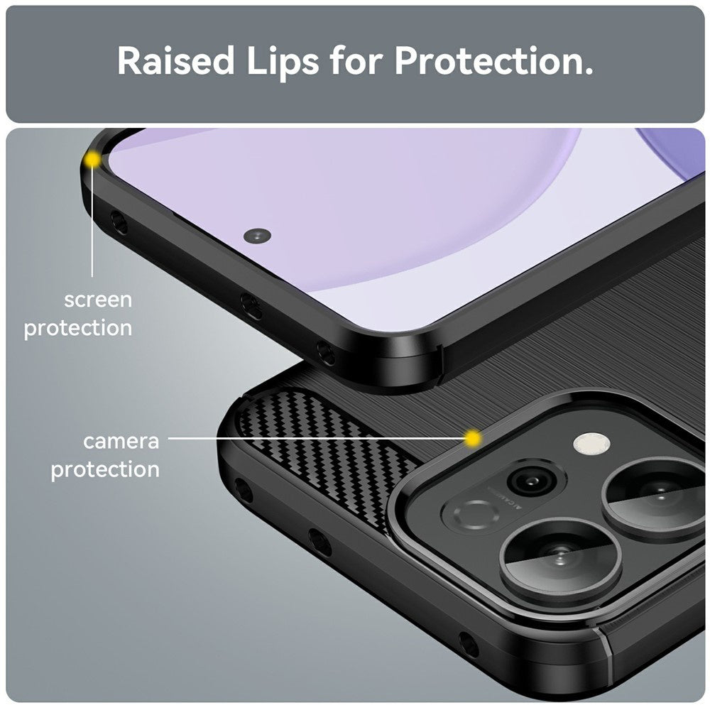 Custodia per Oppo Reno14 F, Techsuit, Carbonio, Nera