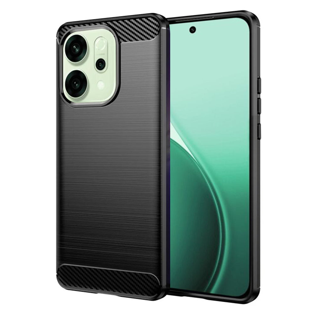 Custodia per Oppo Reno14, Techsuit, Carbonio, Nera