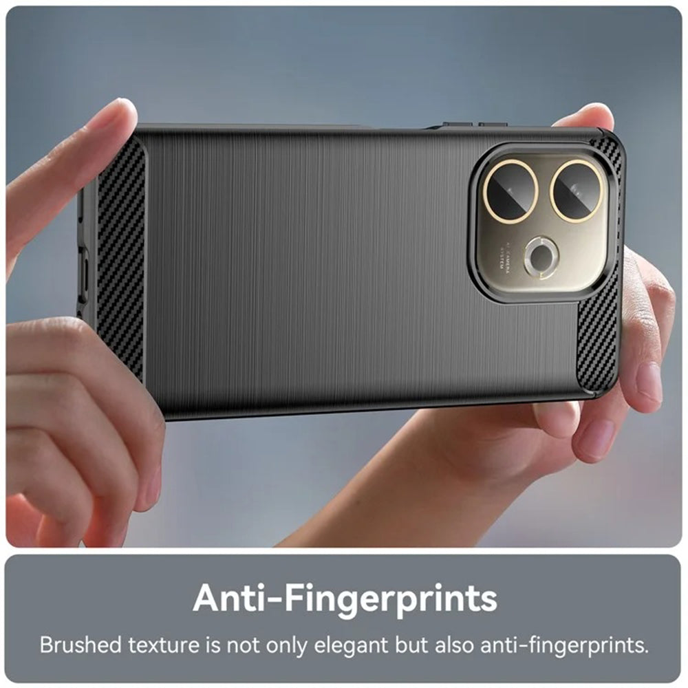 Custodia per Oppo Reno14, Techsuit, Carbonio, Nera
