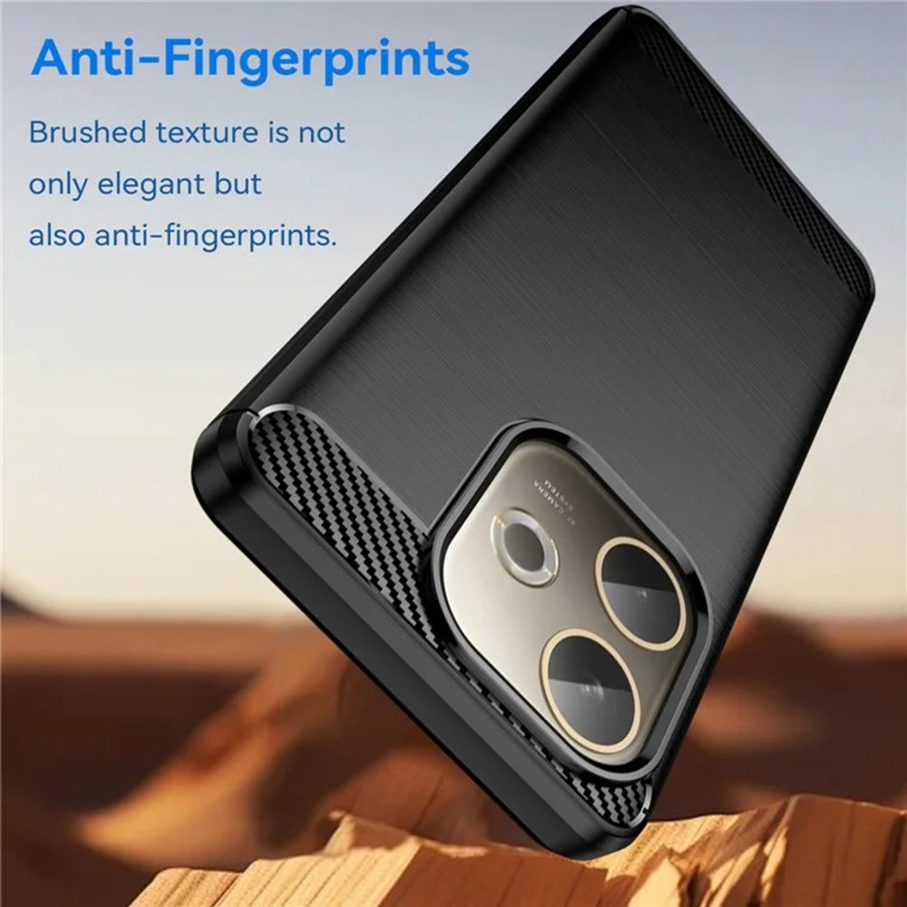 Custodia per Oppo Reno14, Techsuit, Carbonio, Nera