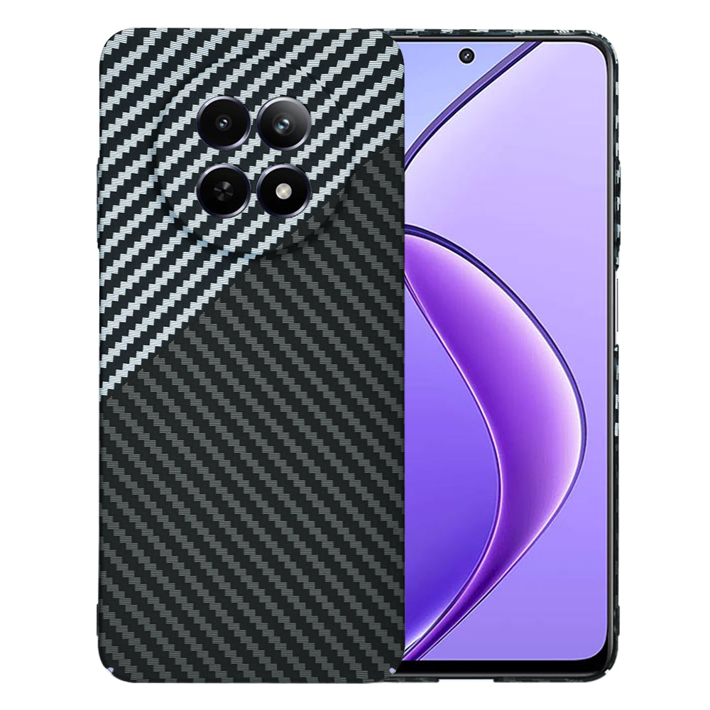Custodia per Realme 12x / 12, Techsuit, Carbonite FiberShell, Nero Grigio
