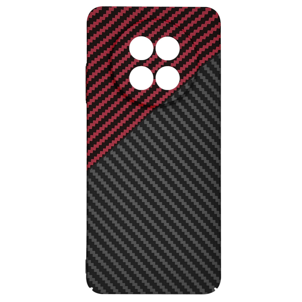 Custodia per Realme 12x / 12, Techsuit, Carbonite FiberShell, Nero Rosso