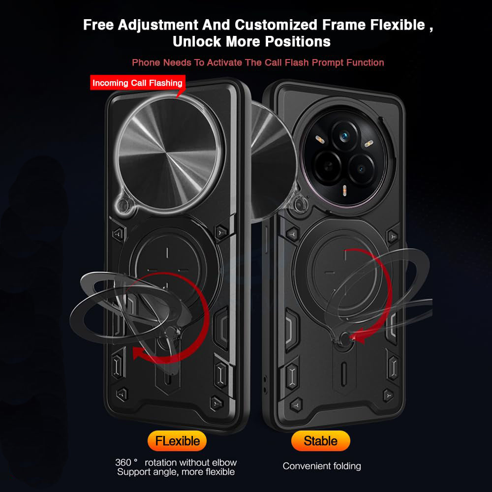 Custodia per Realme 14 Pro+, Techsuit, CamGuard Pro, Nera