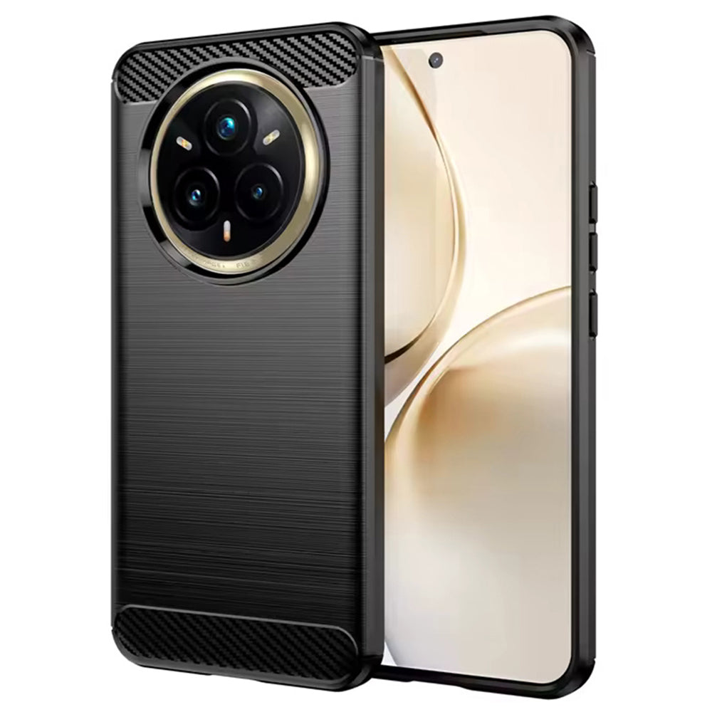 Custodia per Realme 14 Pro+, Techsuit, Carbonio, Nera