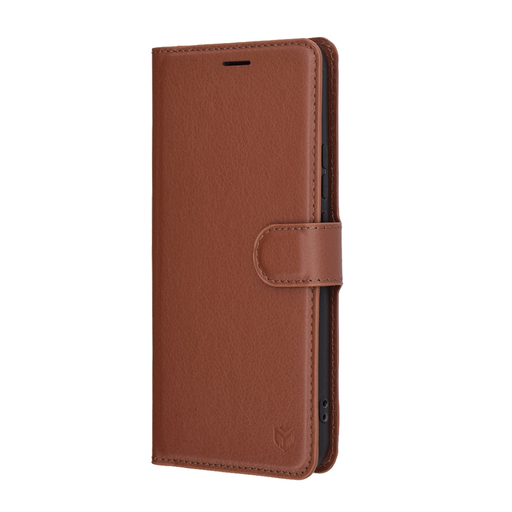 Custodia per Realme 14 Pro+, Techsuit, Leather Folio, Marrone